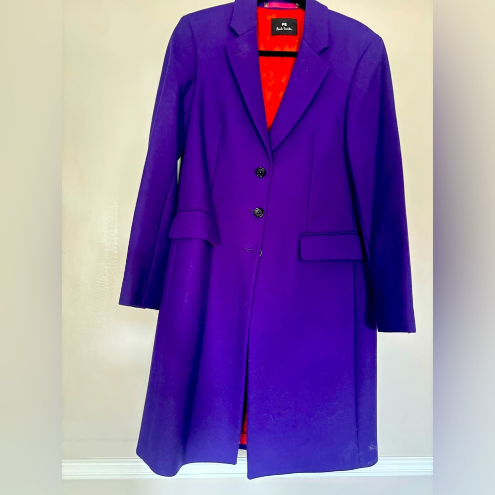 Paul Smith purple wool coat - size medium